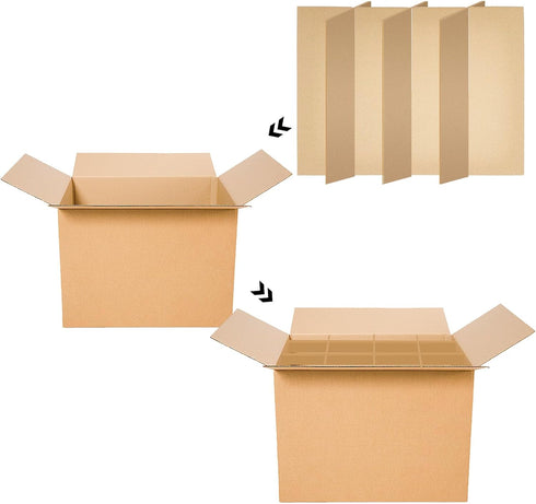 8 Sets Packing Moving Box Glasses Divider Kits for Kitchen Dish Glassware Shipping Storage Include Corrugate Cell