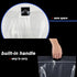Clabby Clear Zipper Storage Bags, Expandable Bottom Plastic Bags with Carry Handle for Clothes, Food, Crafts (36 Pieces)