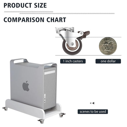 Molen 1" Low Profile TPR Casters Wheels Set of 4 for Small Box, Baby Crib, Clothes Box, Toy Box, Tool Box