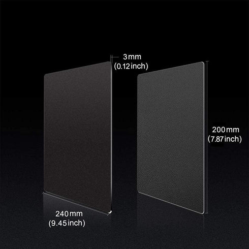 Metal Aluminum Mouse Pad, Thin Hard Double Sided Waterproof Mouse Mat for Office and Gaming, 9.45 x 7.87 Inch, Black