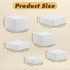 PercyEffie 6PCS Set decor5/6/6.8/7/7.5/8IN Buffet risers Acrylic Cubes for Display Food risers for Buffet Table White