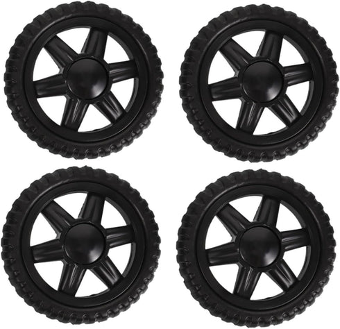 KICHOUSE 4pcs Heavy Duty Replacement Rolling Cart Wheels for Grocery Trolley Utility