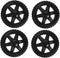 KICHOUSE 4pcs Heavy Duty Replacement Rolling Cart Wheels for Grocery Trolley Utility