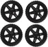 KICHOUSE 4pcs Heavy Duty Replacement Rolling Cart Wheels for Grocery Trolley Utility