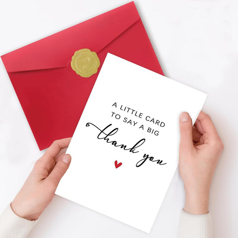 Zyulin Simple Thank You Card Gifts for Men Women, Appreciation Gifts for Teacher Boss, A Little Card to Say A Big Thank