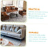 18cm Metal Furniture Legs Replacement for Dresser and Coffee Table, Sand Black Sofa Support Feet, Heavy Duty Metal