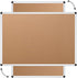 VIZ-PRO Cork Notice Board, 36 x 24 Inches with Silver Aluminium Frame