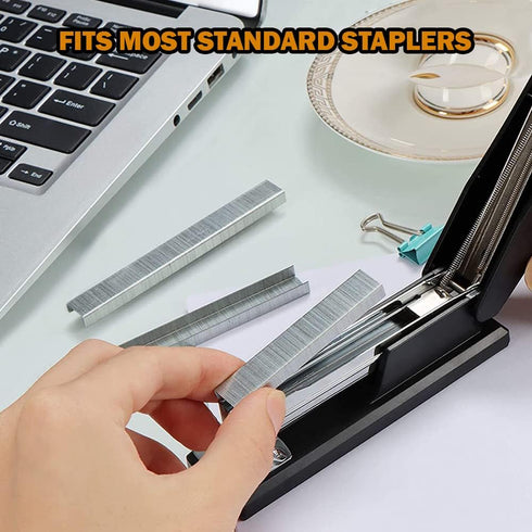 Stapler - 12 Pack Heavy Duty Staplers for Desk, Black Stapler, 25 Sheet Capacity
