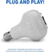 SKYLAR LED Color Changing Light Bulb with Bluetooth Speaker, E26 Standard Socket, 4 Light Modes with Remote Control
