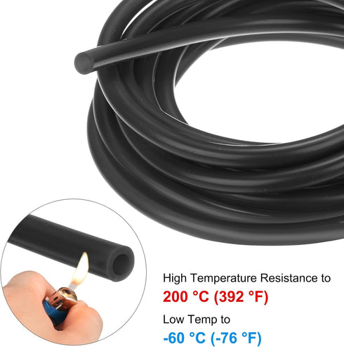 5/32"(4mm) 9/32"(7mm) 11ft(3.5 M METERXITY Silicone Tubing, ID x OD Silicone Rubber Vacuum Tube, M) High Temp Water Air