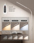 10W LED Floor Lamp for Living Room, Eye-Caring Standing Lamp with Touch Control for Stepless Colors and Brightness