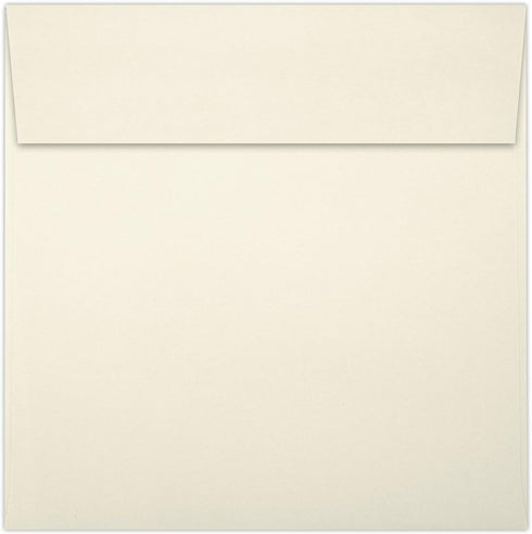 LUXPaper Square Invitation Envelopes, 5" x 5", Natural, 70lb. Text, 50 Qty, Peel & Press