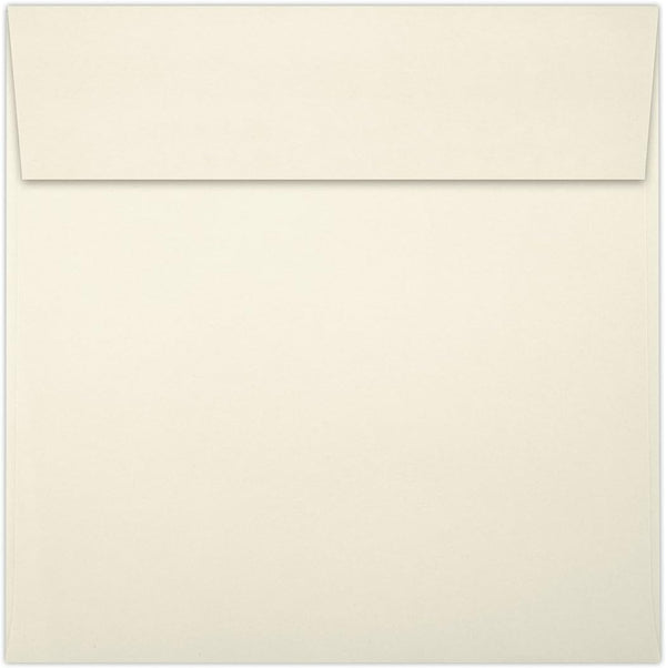 LUXPaper Square Invitation Envelopes, 5" x 5", Natural, 70lb. Text, 50 Qty, Peel & Press