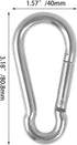 CNBTR 2 PCS 304 Stainless Steel Spring Snap Hook M8, 3.18 Inch Heavy Duty for Keys, Camping, Fishing, Hiking