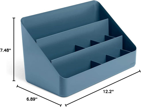 Poppin Desk Organizer with 3 Tiers, Sliding & Removable Dividers, Charging Station, All-in-One Workspace Organizer for
