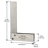 Machinist Square Precision Engineer Wide Seat Square, 90 Right Angle Ground Hardened Steel Angle Ruler 3.2 x 2 Inch