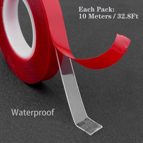 EBANKU 2 Packs Double Sided Mounting Tape, Reusable Heavy Duty Strong Sticky for Home, Wall, Office Decor (32.8FT/10M)