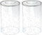 2 Pack Clear Seeded Glass Shade, Cylinder Light Fixture Replacement Globe or
