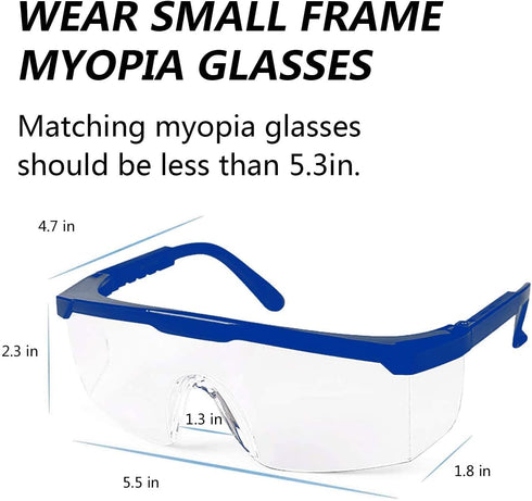 mozeeda 5 PACKS Safety Glasses Goggles, Men Women Clear Anti-fog UV400 Protection Eyeglasses Adjustable Temples ANSI Z87 Eyewear Protection Anti-Scratch Eye Shields for Industrial Work