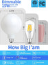 5-inch 15W 4000K G125 Bulb G40 85W 850LM Dimming, E26 5 Inch Neutral Opal Large Globe LED - Replacement, Eqv