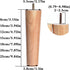 Generic 4PCS Color(Color:10mmhanger Bolt,Size:8cm) Wooden Furniture Legs, Replacement Solid Wood Sofa Legs, with Pre