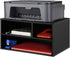 EMERIT Printer Stand Shelf with Storage Wood Desk Paper Organzier for Home/Office,Printer Riser,