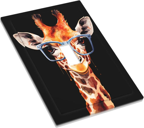 HTSAHKV 3 5 Inch Giraffe Wall Plate Light Switch Cover Single Gang Outlet Faceplate Print Plate Cover X