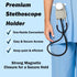 FDAKIT 3M Magnetic Stethoscope Holder Clip Secure Hands-Free Pu Leather Lightweight Portable Holster for Physicians