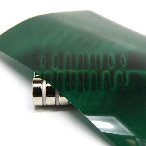 Green Magnetic Viewing Film 4x6 | Cool Magnets Science Kit for Physics Education and Magnetism Demonstrations