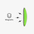 U Brands Magnetic Dry Erase Board Felt Eraser, 4.5"x2.25"x1", Lightweight Modern Design in White and Green