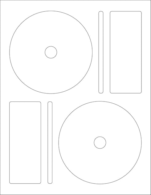 NextDayLabels Memorex CD/DVD Label, 2 Per Page (50 Labels / 25 Sheets)