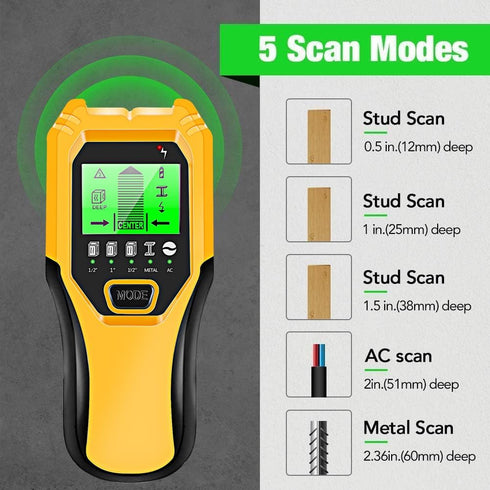 FOLAI 5 1 Stud Finder Wall Scanner in Multifunctional Upgraded Smart Wall Scanner, Stud Sensor Beam Detector
