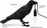 DOSEA E14 Bulb Resin Crow Table Lamps Desk Lamp,Gothic Raven Birds Lighting Black Bird Wall Sconce Decor with & Plug