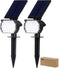 Generic 23 LED Solar Spot Lights Outdoor Waterproof, 2 Pack Solar Lights UP