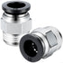 Pneumatic Push to Connect Tube Fitting, Male Straight 10mm Tube OD x 3/8”NPT Air Line Fittings, Pack of 10