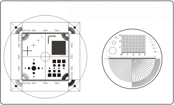 Soft Ruler Microscope Micrometer Calibration Slide, High Precision Film Point Gauge for Measurement
