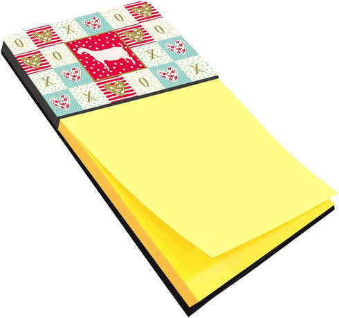 Carolines Treasures Saanen Goat Love Sticky Note Holder Red Large Multicolor