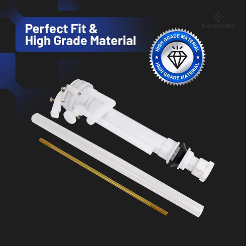 EvertechPRO PLBD94005 Anti-Siphon Ballcock Valve for Toilet, Durable Universal Fit Parts Inside Tank Kit