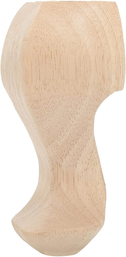 GETKIVA 1: Set 4 12 6 cm 15 6 cm 2: 4pcs (12 6cm) Option Hand Carved Rubber Wood Furniture Legs of for Sofa Coffee
