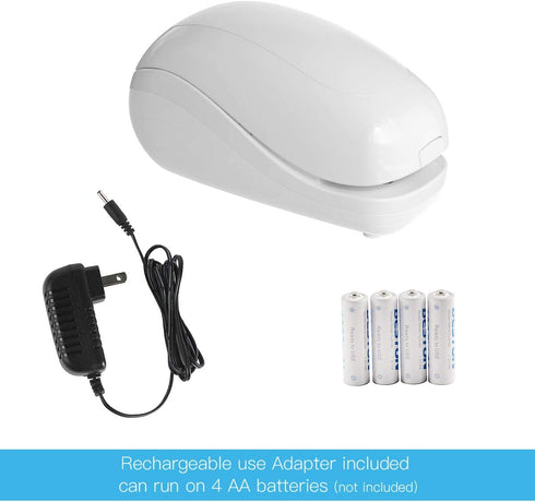 Electric Stapler with 2000 Staples and 1 Staple Remover, 25 Sheet Capacity, AC Adapter or Battery Powered (White)
