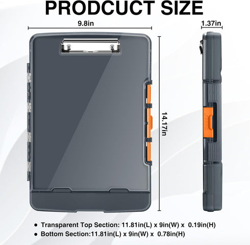 Sooez Original Clipboard with 2 Storage & Pen Holder, Heavy Duty Clip Boards 8.5x11, School Supplies