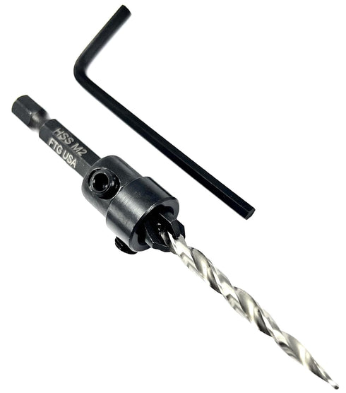 Adjustable Wood Countersink Drill Bit #8 (11/64") with Tapered Bit for Woodworking