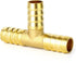 GASHER 10 Pieces Brass Hose Barb Tee, 3-Way Hose Fitting (1/4" x 1/4" x 1/4")