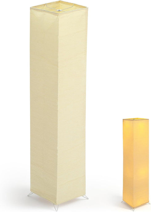 LALAFINA Japanese Paper Floor Lamp Shade Replacement Foldable Paper Lampshade Cover for