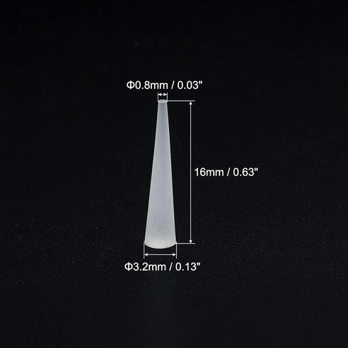 MECCANIXITY Silicone Rubber Tapered Plug 0.8mm to 3.2mm Solid White for Powder Coating, Painting, Anodizing, Plating, Sandblasting, Laboratory Use 60 Pieces
