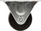 Heavy Duty Rubber Caster Wheel with Rigid Non-Swivel Top Plate - 3-Inch, 225 lb Load Capacity