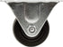 Heavy Duty Rubber Caster Wheel with Rigid Non-Swivel Top Plate - 3-Inch, 225 lb Load Capacity