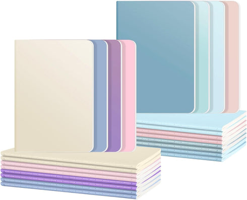Ddaowanx 24 Pack Colorful Notebooks, Journals in Bulk, Lined Paper Sketchbooks, 72 Pages, A5 Size for Office School