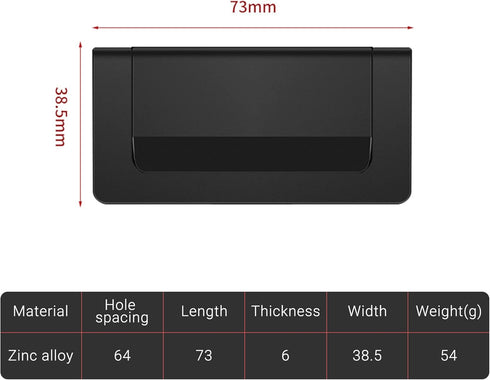 Common Metal Pulls: 3PCS Drawer Handle Pulls, Hidden Furniture Handle, Cabinet Door Pull Ring Handles with Screws
