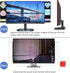 Yocoolfun 2 Pack Black Computer Monitor Memo Board for No Edge Monitors,Monitor Sticky Note Holder Computer Monitor
